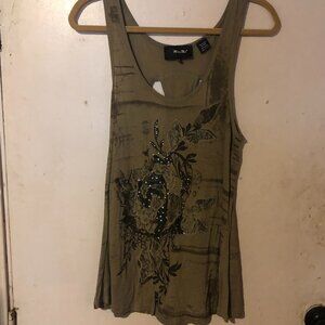 Miss Me  Army Green  women's tank top